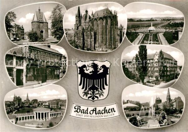 Bad Aachen Marschiertor Postwagen Landesbad Dom