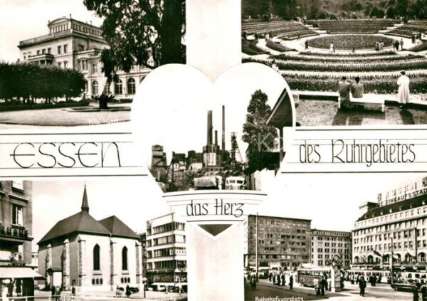 Essen Ruhr Bahnhofsvorplatz Marktkirche Villa Hüge