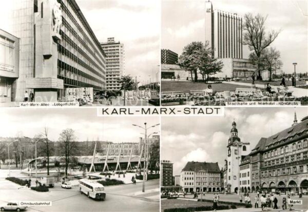Karl-Marx-Stadt Karl-Marx-Allee Lobgedichte Omnibusbahn