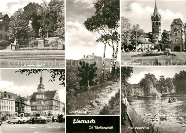 Eisenach Thueringen Bachdenkmal Nikolaitor Rathaus Prinzent