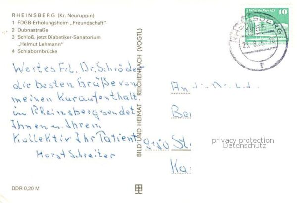 Rheinsberg Erholungsheim Freundschaft Dubnastrasse – Bild 2