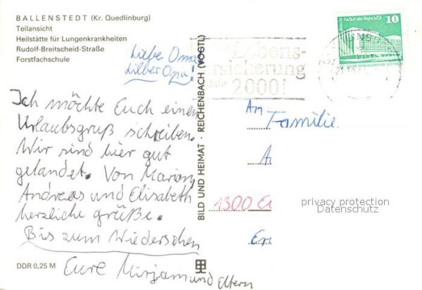 Ballenstedt Heilstätte für Lungenkrankheiten Rudolf – Bild 2