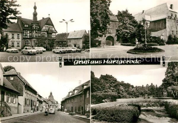 Harzgerode Marktplatz Rathaus Oberstrasse Stadtgar