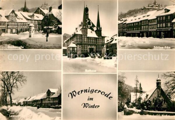 Wernigerode Harz Marktstrasse Rathaus Schöne Ecke Lenins