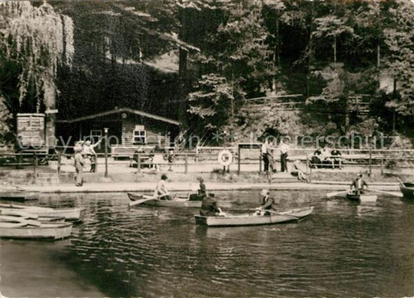Rathen Saechsische Schweiz Amselsee Bootsstation