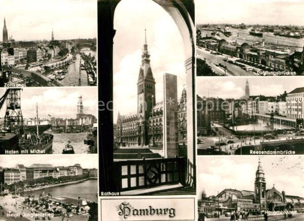 Hamburg Rathaus Hafen Michel Hauptbahnhof