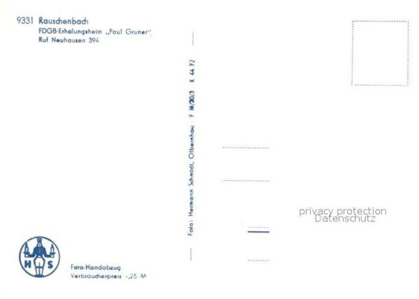 Rauschenbach Neuhausen FDGB-Erholungsheim Paul Gruner – Bild 2