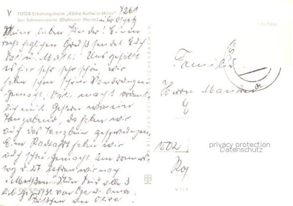Schmannewitz FDGB-Erholungsheim Käthe-Kollwitz-Hütte – Bild 2