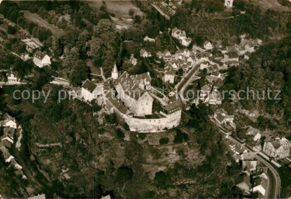 Bensheim Bergstrasse Schloss Schönberg Fliegeraufnahme