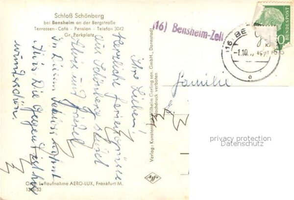 Bensheim Bergstrasse Schloss Schönberg Fliegeraufnahme – Bild 2