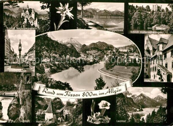Fuessen Allgaeu Schloss Hohenschwangau Hoh. Schloss Neu