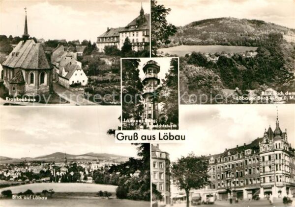 Loebau Sachsen Krankenhaus Löbauer Berg Aussichtsturm