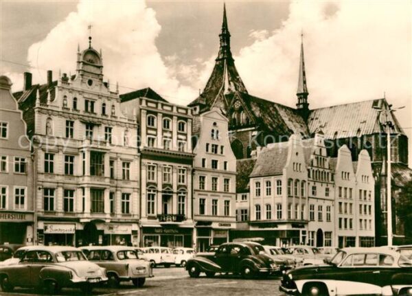 Rostock Giebelwand Thälmannplatz Marienkirche