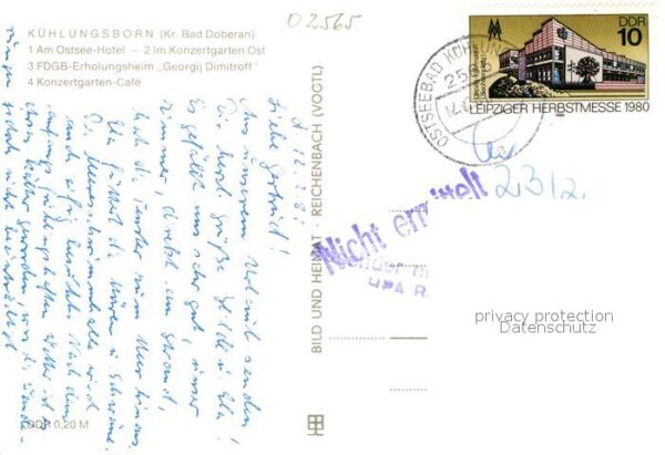 Kuehlungsborn Ostseebad Ostsee-Hotel FDGB-Erholungsheim Georgi – Bild 2