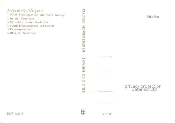 Ahlbeck Ostseebad Erholungsheim Bernhard Göring Fortschri – Bild 2