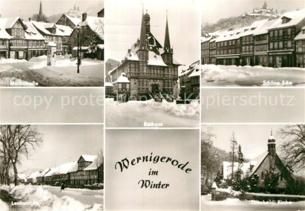 Wernigerode Harz RathausS Leninstrasse Marktstrasse