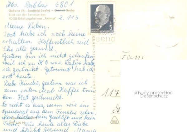 Gosswitz Saalfeld Terrasse Erholungsheim Aktivist – Bild 2
