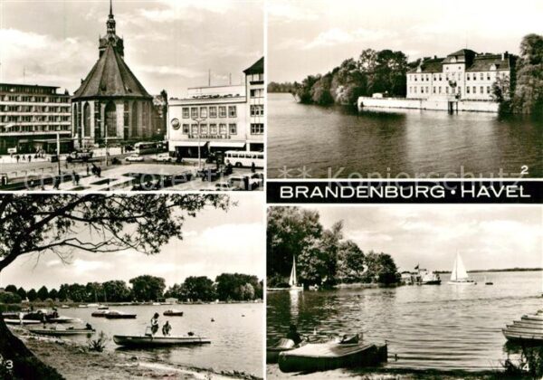 Brandenburg Havel Molkenmarkt Schloss Bootsliegeplatz Pla