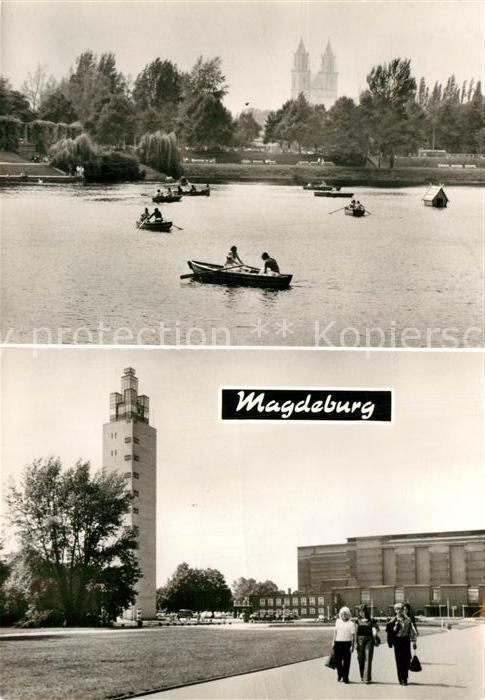 Magdeburg Adolf-Mittag See Aussichtsturm Stadthal