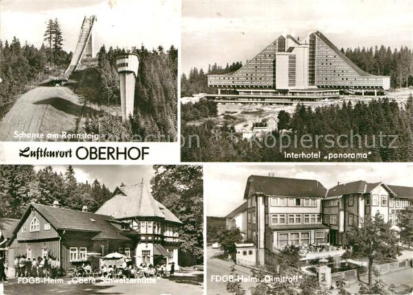 Oberhof Thueringen Schanze Rennsteig Interhotel Panorama H