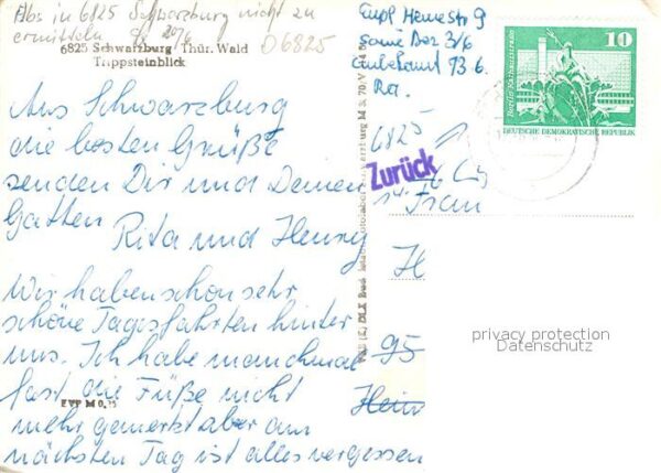 Schwarzburg Thueringer Wald Trippsteinblick – Bild 2