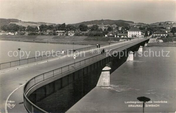 Braunau Inn Neue Innbrücke Landesgrenze