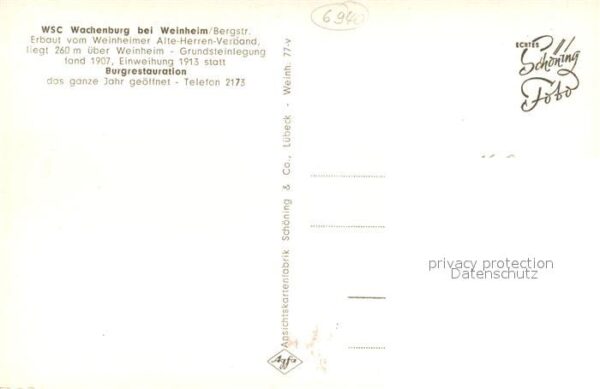 Weinheim Bergstrasse Wachenburg Bergrestaurant – Bild 2