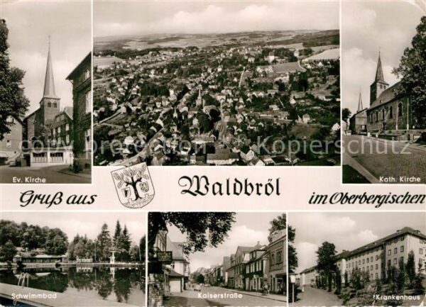 Waldbroel Ev Kirche Fliegeraufnahme Kath Kirche S