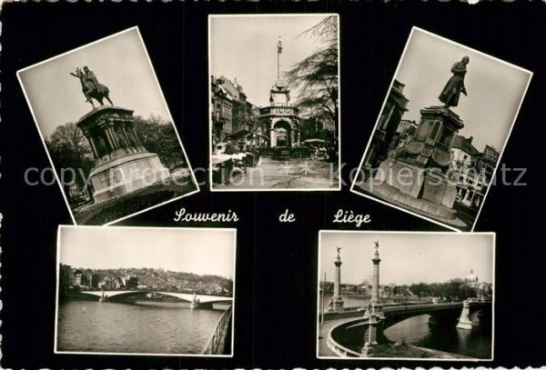 Liege Luettich Reiterstandbild Tor Monument Brücke