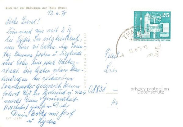 Thale Harz Blick von der Rosstrappe – Bild 2