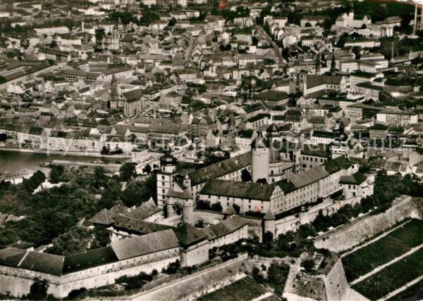 Wuerzburg Feste Marienberg Fliegeraufnahme