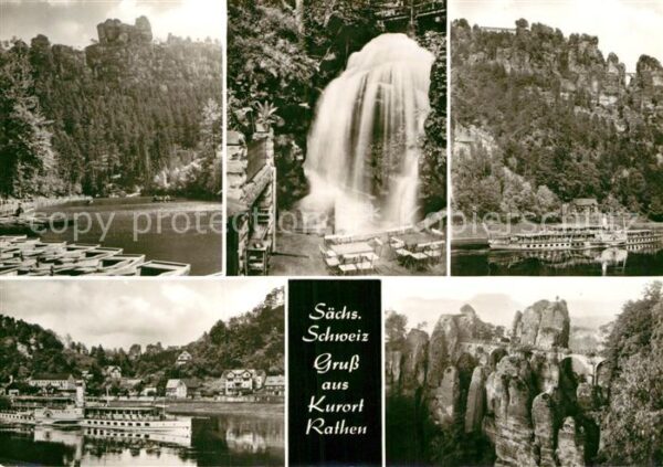 Rathen Saechsische Schweiz Amselgrund Amselfall Elbepartie Felsenb