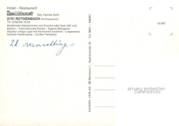 Rothenbuch Hotel Spechtshaardt Restaurant – Bild 2