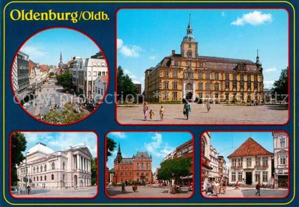 Oldenburg Niedersachsen Schloss Strassenpartien Theater Apothek