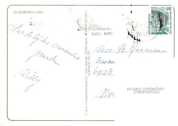 Oldenburg Niedersachsen Schloss Strassenpartien Theater Apothek – Bild 2