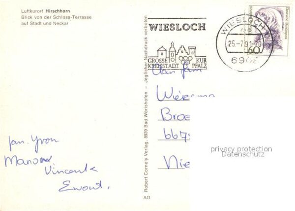 Hirschhorn Neckar Blick von der Schlossterrasse – Bild 2
