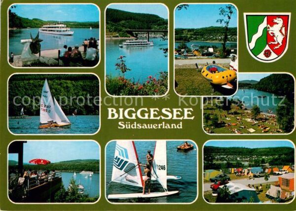 Biggesee Teilansichten Restaurant Strand Camping