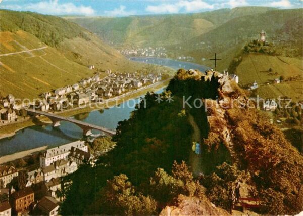 Cochem Mosel Fliegeraufnahme mit Pinnerkreuz
