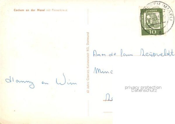Cochem Mosel Fliegeraufnahme mit Pinnerkreuz – Bild 2