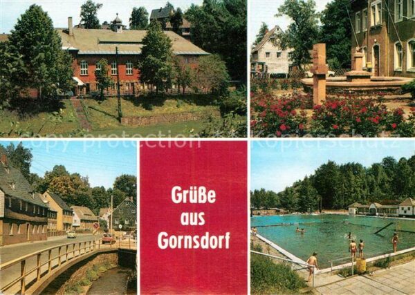 Gornsdorf Kulturhaus Freundschaft Rathau Brunnen
