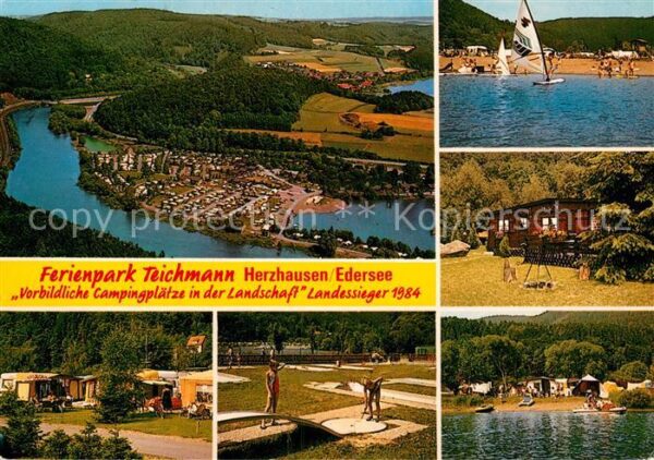 Herzhausen Edersee Fliegeraufnahme Ferienpark Teichmann Mi