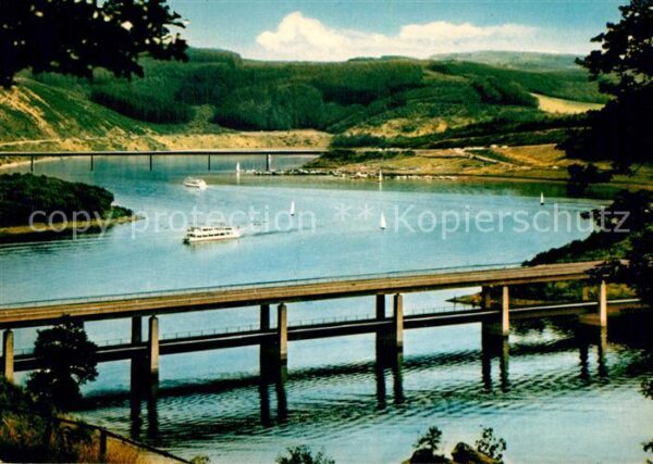 Biggesee Dumicketalbrücke und Fahrgastschiffe