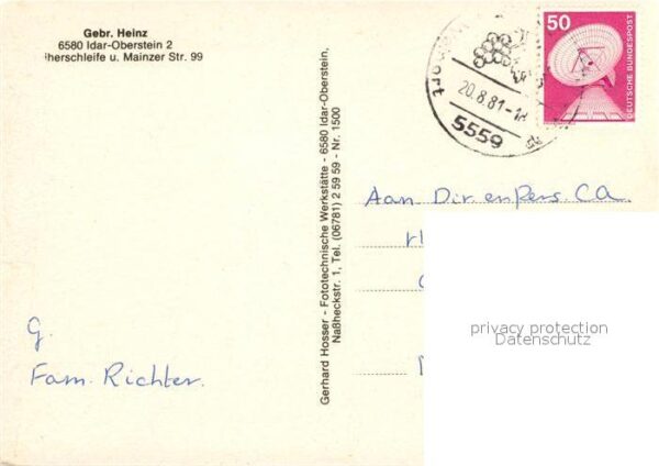 Idar-Oberstein Weiherschleife Schmuckstein Scheiferei – Bild 2