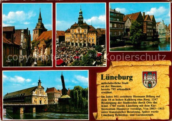 Lueneburg Ortsmotiv Rathaus Marktplatz Partie an