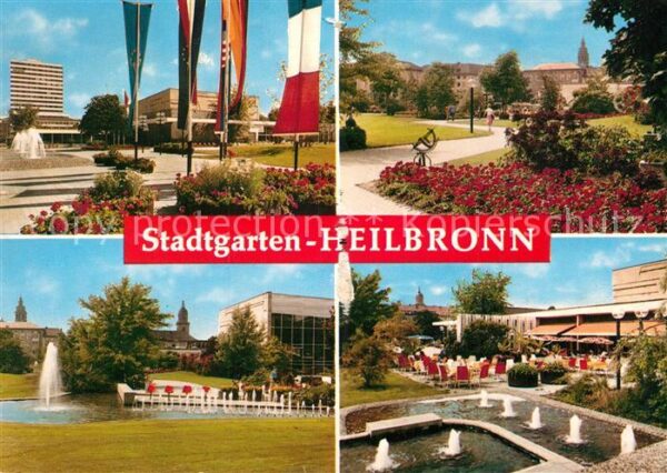 Heilbronn Neckar Stadtgarten Fontäne Wasserspiele