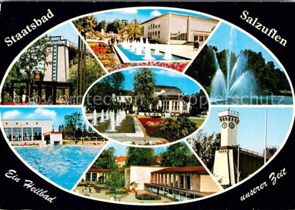 Bad Salzuflen Kuranlagen Wasserspiel Freibad Gradierw