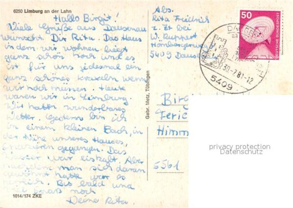 Limburg Lahn Lahnbrücke Dom Fachwerkhäuser – Bild 2