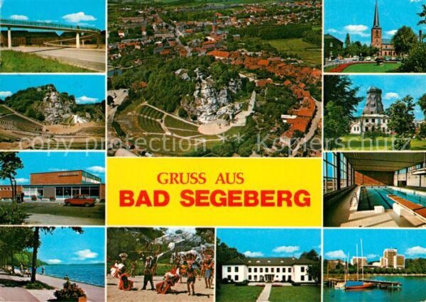 Bad Segeberg Fliegeraufnahme Brücke Kirche Hallenbad