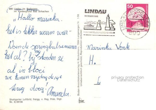 Lindau Bodensee Fliegeraufnahme mit Bad Schachen – Bild 2