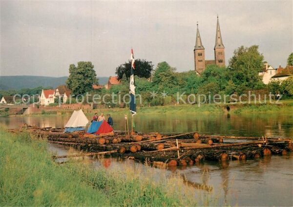 Hoexter Weser Das letzte Weserfloss